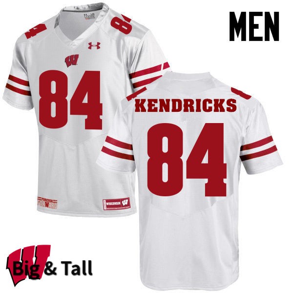 Wisconsin Badgers Men's #84 Lance Kendricks NCAA Under Armour Authentic White Big & Tall College Stitched Football Jersey YE40L35ZA